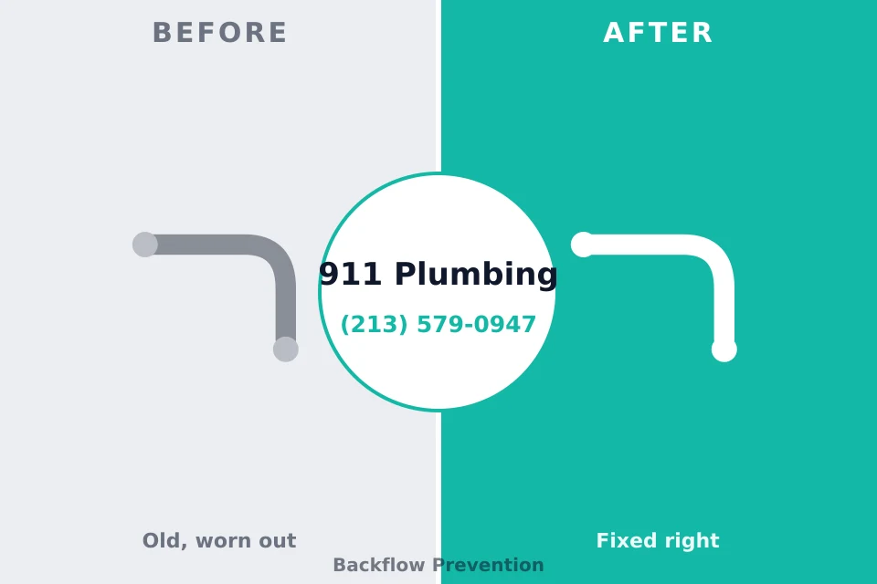 Before and after: plumbing repair Bay Park, NY